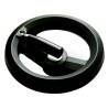RS PRO Black Fibreglass Reinforced Technopolymer Spoked Fold Down Handle Hand Wheel 160 mm Diameter 161-2011