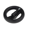 RS PRO Black Fibreglass Reinforced Technopolymer Spoked Fold Down Handle Hand Wheel 160 mm Diameter 161-2011