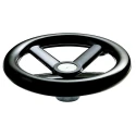 RS PRO Black Spoked Hand Wheel 120 mm Diameter with Steel Insert 161-2019