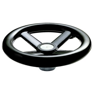 RS PRO Black Spoked Hand Wheel 120 mm Diameter with Steel Insert 161-2019