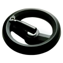 RS PRO Black Fibreglass Reinforced Technopolymer Hand Wheel, 160 mm Diameter 161-2013