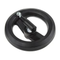 RS PRO Black Fibreglass Reinforced Technopolymer Hand Wheel, 160 mm Diameter 161-2013