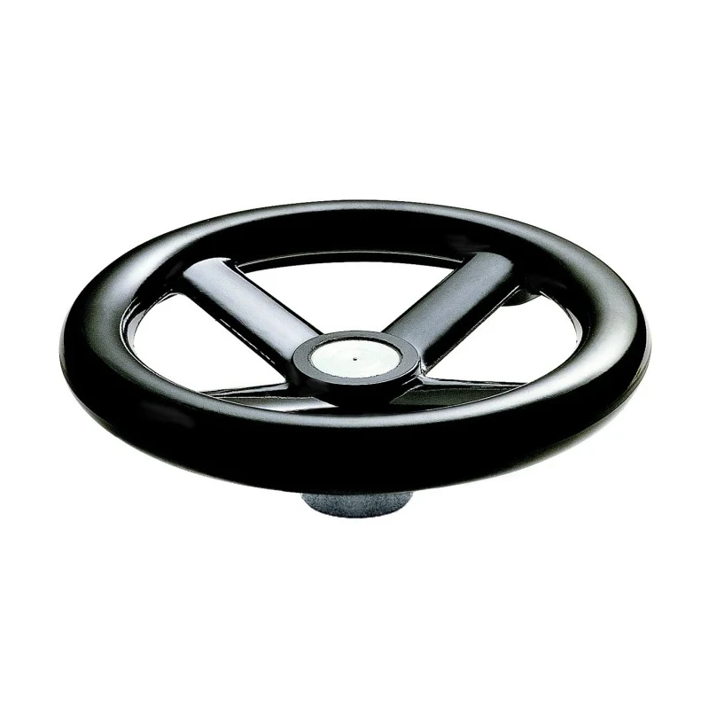 RS PRO Spoked Black Hand Wheel 100 mm Diameter with Steel Insert and Glass-fibre Reinforced Techno-polymer 161-2018