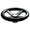 RS PRO Spoked Black Hand Wheel 100 mm Diameter with Steel Insert and Glass-fibre Reinforced Techno-polymer 161-2018