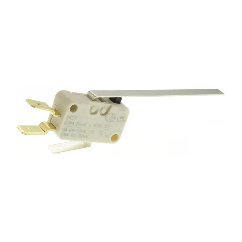 ZF Long Leaf Lever Micro Switch, Tab Terminal, 16A, 250V AC, SPDT, IP40 D453-V3LL