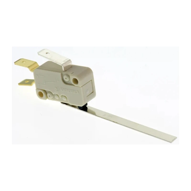 ZF Long Leaf Lever Micro Switch, Tab Terminal, 16A, 250V AC, SPDT, IP40 D453-V3LL
