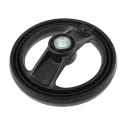 RS PRO Black Fibreglass Reinforced Technopolymer Spoked Fold Down Handle Hand Wheel 200 mm Diameter 161-2017