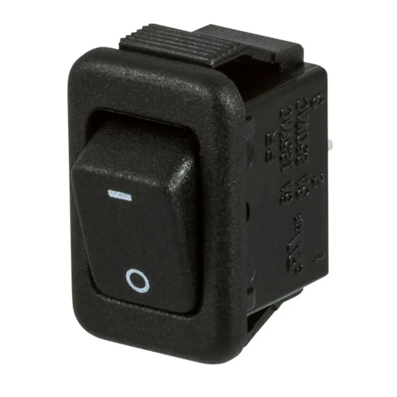 ZF SPST On-Off Rocker Switch Panel Nylon Housing 6A Contact Current PRK22J5EBBNN