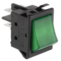 ZF Illuminated DPST On-Off On-Off Rocker Switch Panel Nylon Housing 16A Green Actuator WRG32F2BBGEN