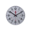 RS PRO White Analogue Wall Clock 300mm Diameter Plastic Case Shatterproof Lens Model 706-4786