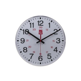 RS PRO White Analogue Wall Clock 300mm Diameter Plastic Case Shatterproof Lens Model 706-4786