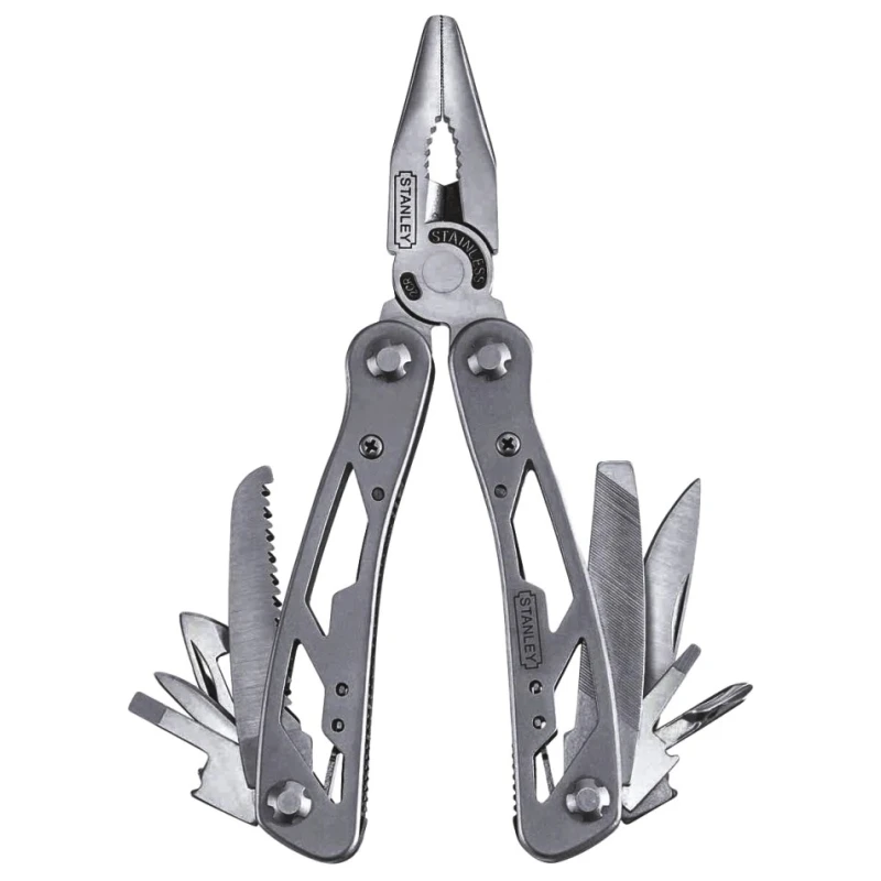 Stanley Tools 12 in 1 Multitool Knife 210mm Overall Length, 165mm Closed Length, 30g 0-84-519
