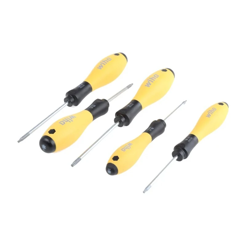 Wiha Torx Standard Screwdriver Set, 5-Piece ESD Safe 27253