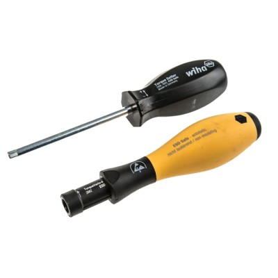 Wiha Adjustable Torque Screwdriver 0.5 To 2.0 Nm, 4 mm Drive ESD Safe, ±6 % Accuracy 26866