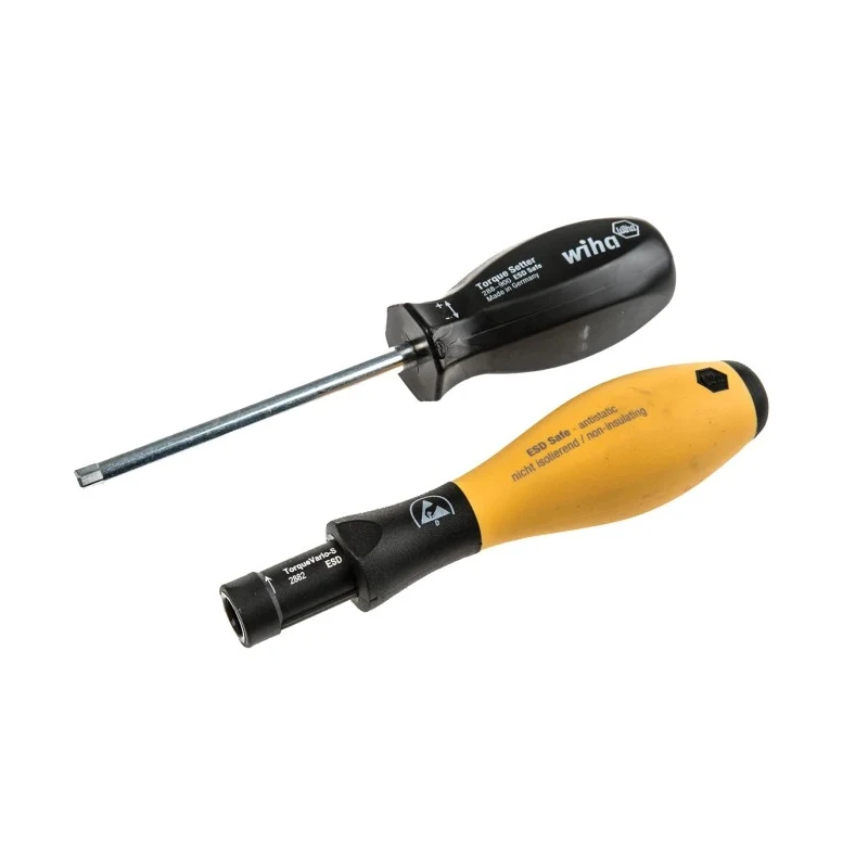 Wiha Adjustable Torque Screwdriver 0.5 To 2.0 Nm, 4 mm Drive ESD Safe, ±6 % Accuracy 26866