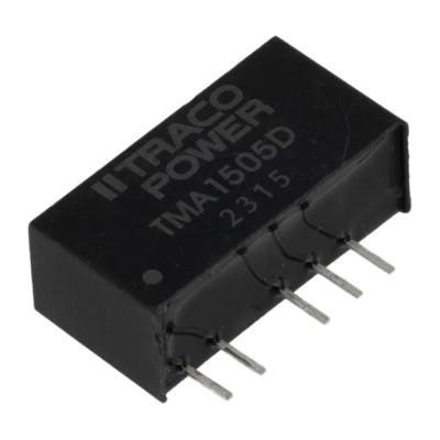 TRACOPOWER 1W SIP Single/Dual Output Isolated DC-DC Converter, 5V DC / 100mA, 16.5V DC Input, Through Hole, 74% TMA 1505D