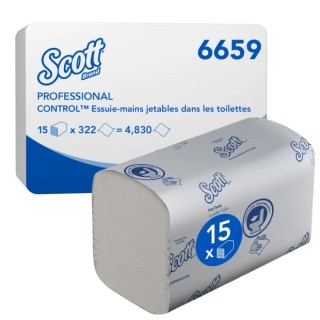 SCOTT ScottControl™ Folded Hand Towels, 212 x 106 mm, 1 Ply, 3180 Sheets 6659