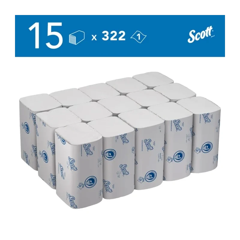 SCOTT ScottControl™ Folded Hand Towels, 212 x 106 mm, 1 Ply, 3180 Sheets 6659