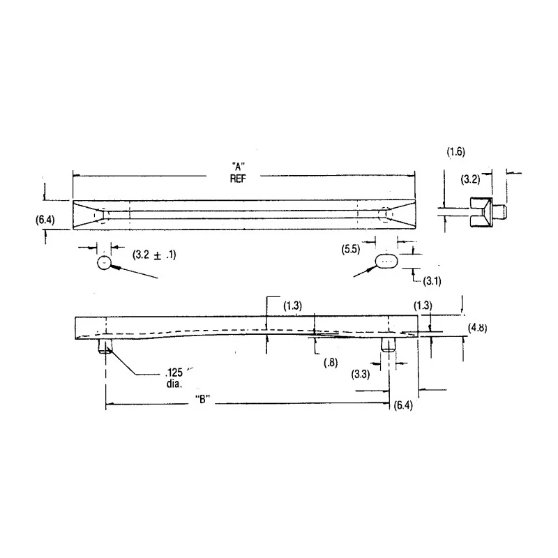 Essentra PCB Card Guide Vertical Mount 76.2 mm Long, 1.6 mm Thick Max RCG-01