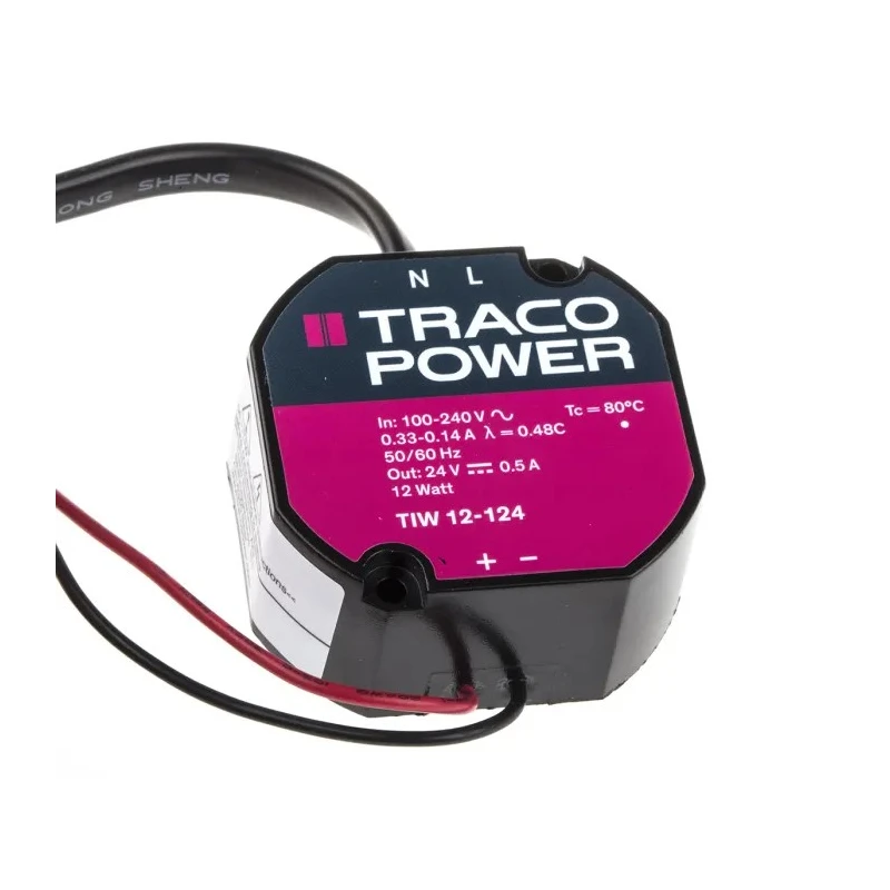 TRACOPOWER Switching Power Supply 24V DC, 12W, Surface Mount, 93-264V AC Input TIW 12-124