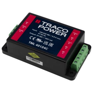 TRACOPOWER Switching Power Supply 24V DC 40W Chassis Mount TML 40124C