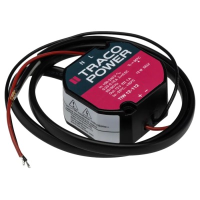 TRACOPOWER Switching Power Supply 12V DC 12 W Chassis Mount, Universal Input 90-264V AC TIW 12-112