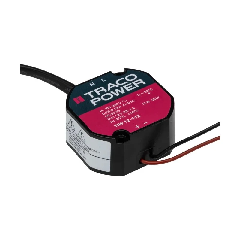 TRACOPOWER Switching Power Supply 12V DC 12 W Chassis Mount, Universal Input 90-264V AC TIW 12-112