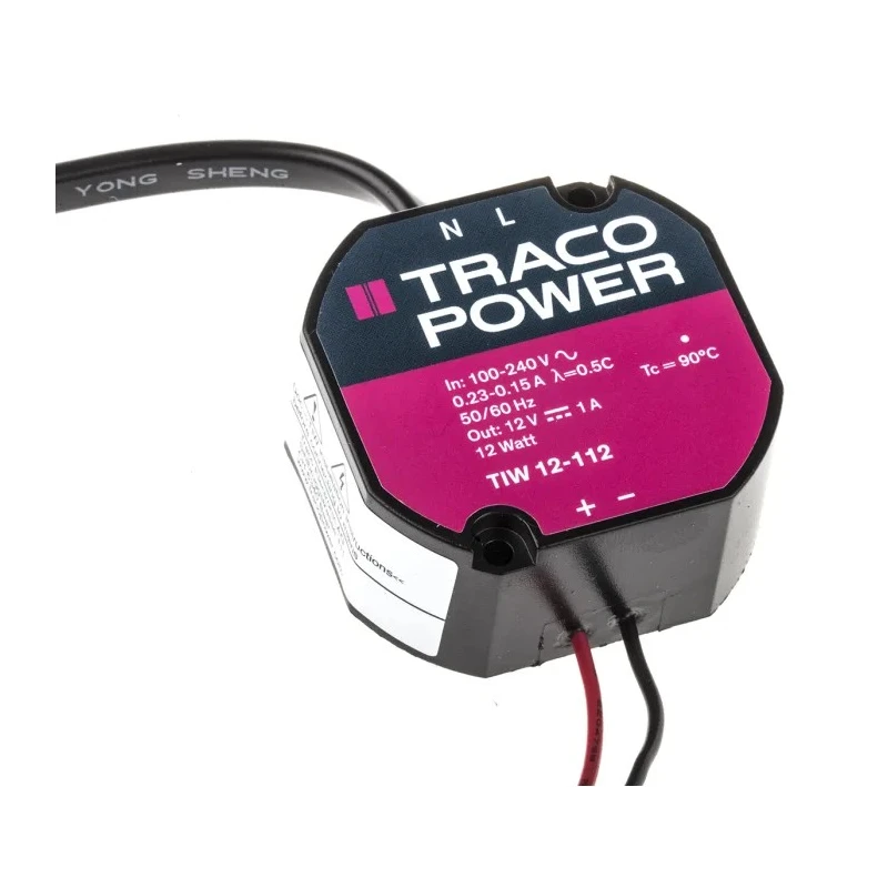 TRACOPOWER Switching Power Supply 12V DC 12 W Chassis Mount, Universal Input 90-264V AC TIW 12-112