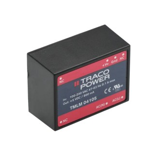 TRACOPOWER 4W 5V DC Switching Power Supply PCB Mount TMLM 04105