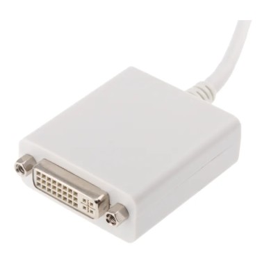 NewLink White Mini DisplayPort to DVI Adapter 1080p Resolution Male to Female Connector 706-7088