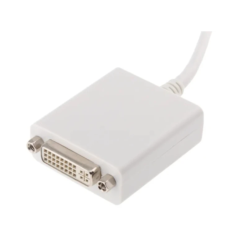 NewLink White Mini DisplayPort to DVI Adapter 1080p Resolution Male to Female Connector 706-7088