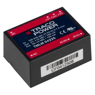 TRACOPOWER Switching Power Supply Dual Output 12V DC 250mA, 3.6W PCB Mount TMLM 04225