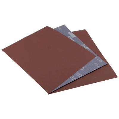 3M Abrasive Sanding Sheet 280 mm x 230 mm, Aluminium Oxide P240 Grit Very Fine Grade 62897