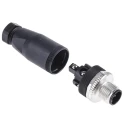 binder Circular Connector 5 Contacts Cable Mount M12 Socket Male IP67 713 Series 99-0437-14-05
