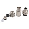 binder Circular Connector 4 Contacts Cable M12 Socket Male IP67 Metal Housing 713 Series 99-1429-814-04
