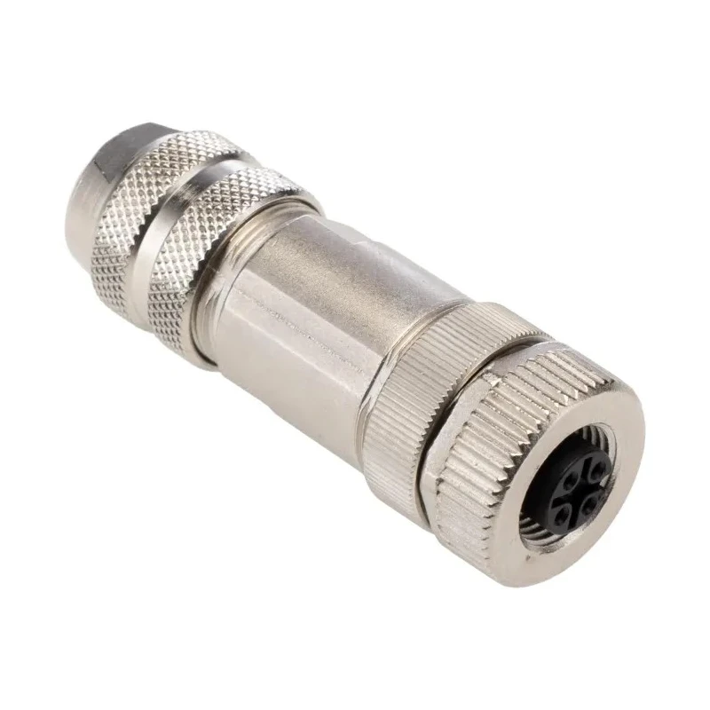 binder Circular Connector, 4 Contacts, Cable Mount, M12 Size, Plug Female, IP67 Protection, Gold Plating 99-1430-814-04