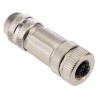binder Circular Connector, 4 Contacts, Cable Mount, M12 Size, Plug Female, IP67 Protection, Gold Plating 99-1430-814-04