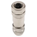 binder Circular Connector, 4 Contacts, Cable Mount, M12 Size, Plug Female, IP67 Protection, Gold Plating 99-1430-814-04