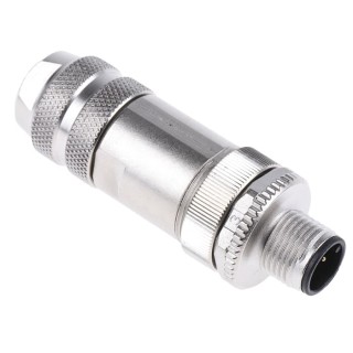 binder Circular Connector, 5 Contacts, Cable Mount, M12 Connector Plug Male, IP67 Rated, Die Cast Zinc 99-1437-812-05