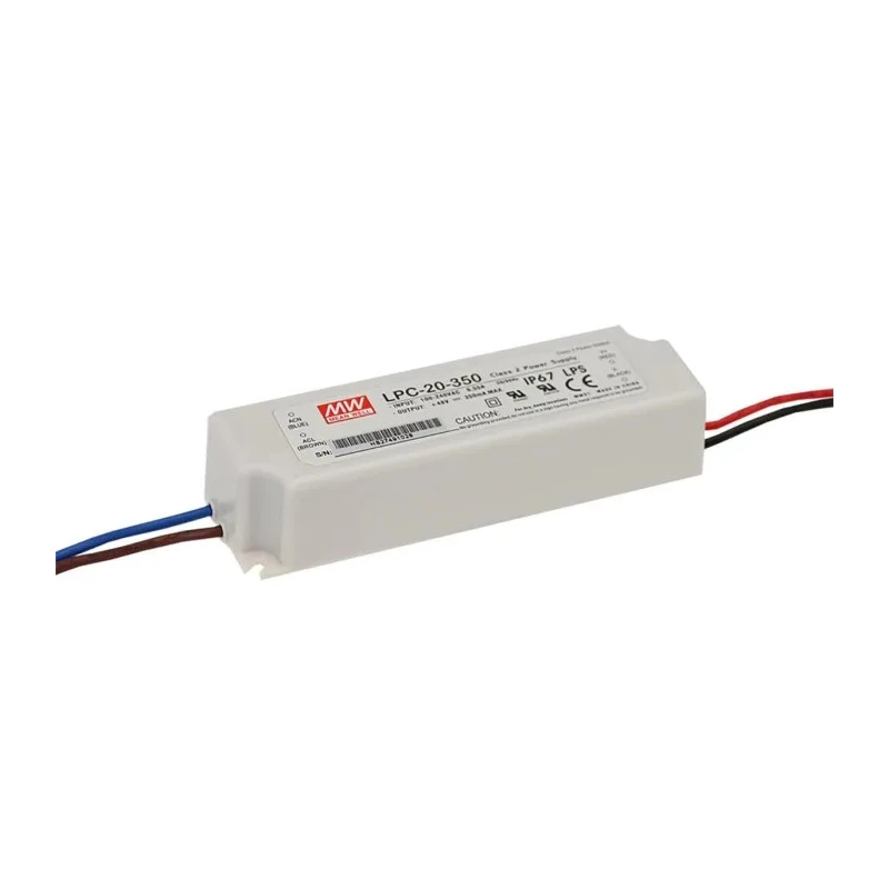 MEAN WELL  IP67 1 Output LED Driver, Constant Current, 30V/9V Output, 21W, 700mA, AC-DC Panel Mount