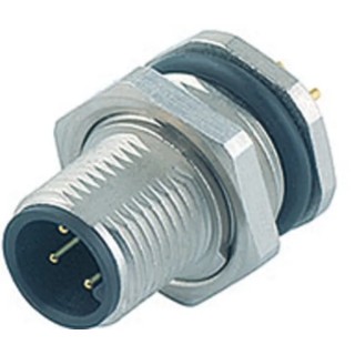 binder Circular Connector, 12 Contacts, Panel Mount, M12 Connector, Plug, Male, IP67, 713 Series 09-3491-90-12