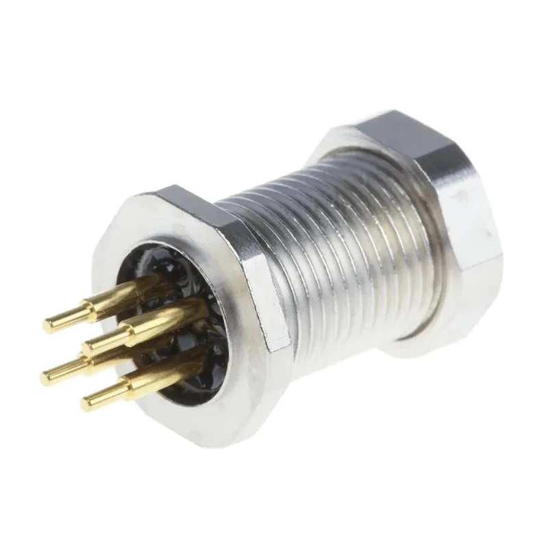 binder Circular Connector 4 Contacts Panel Mount M12 Socket Male IP67 713 Series 09-3431-550-04