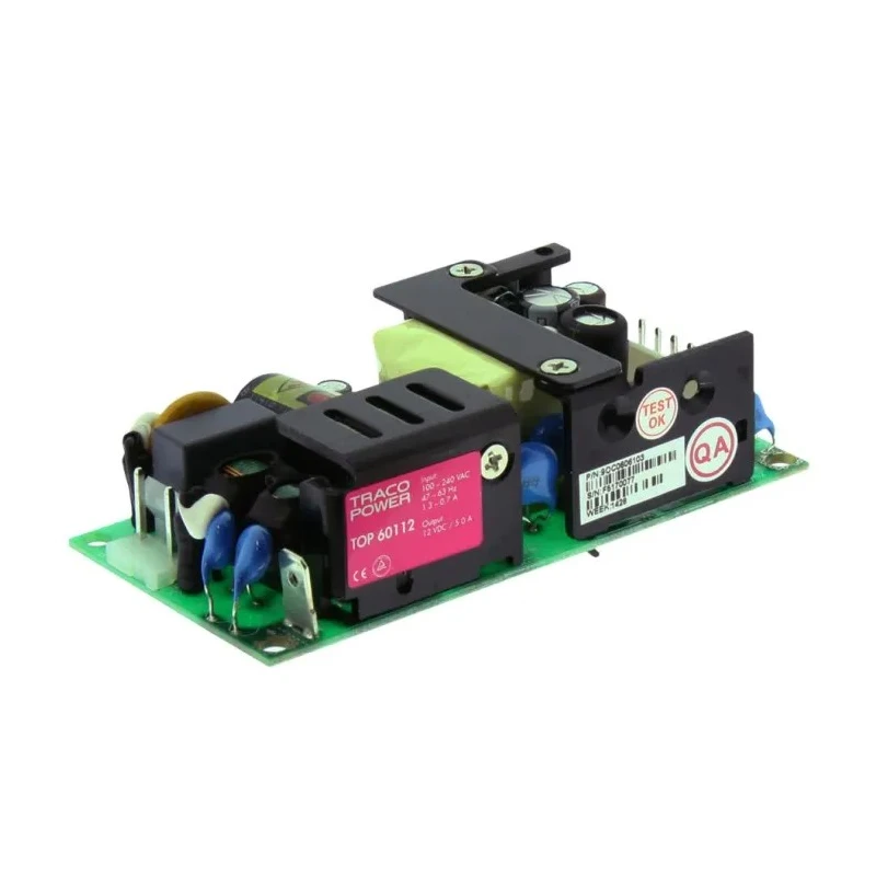TRACOPOWER Switching Power Supply 12V DC 60W, 264V AC Input, Chassis Mount TOP 60112