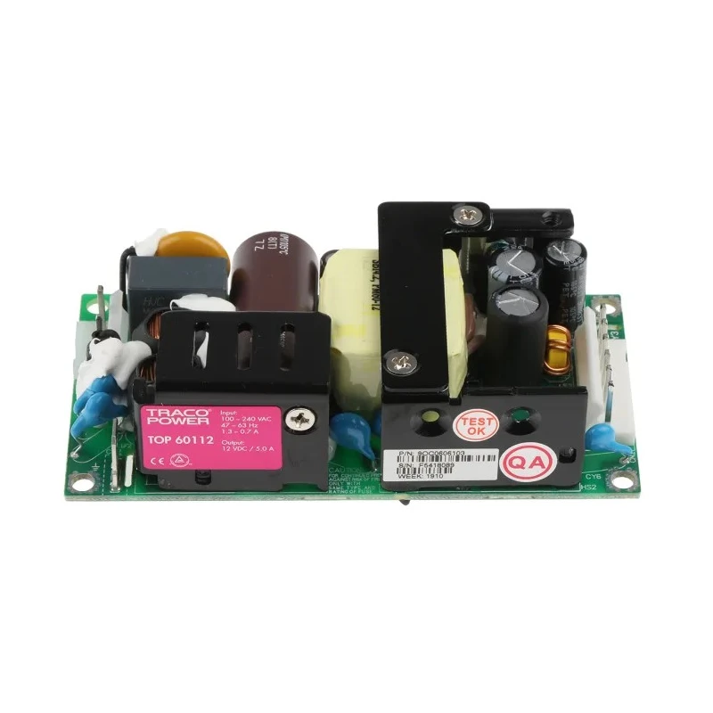 TRACOPOWER Switching Power Supply 12V DC 60W, 264V AC Input, Chassis Mount TOP 60112