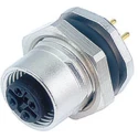 binder Circular Connector 8 Contacts Panel Mount M12 Socket Female IP67 Metal Housing A-Coded 713 Series 09-3482-680-08