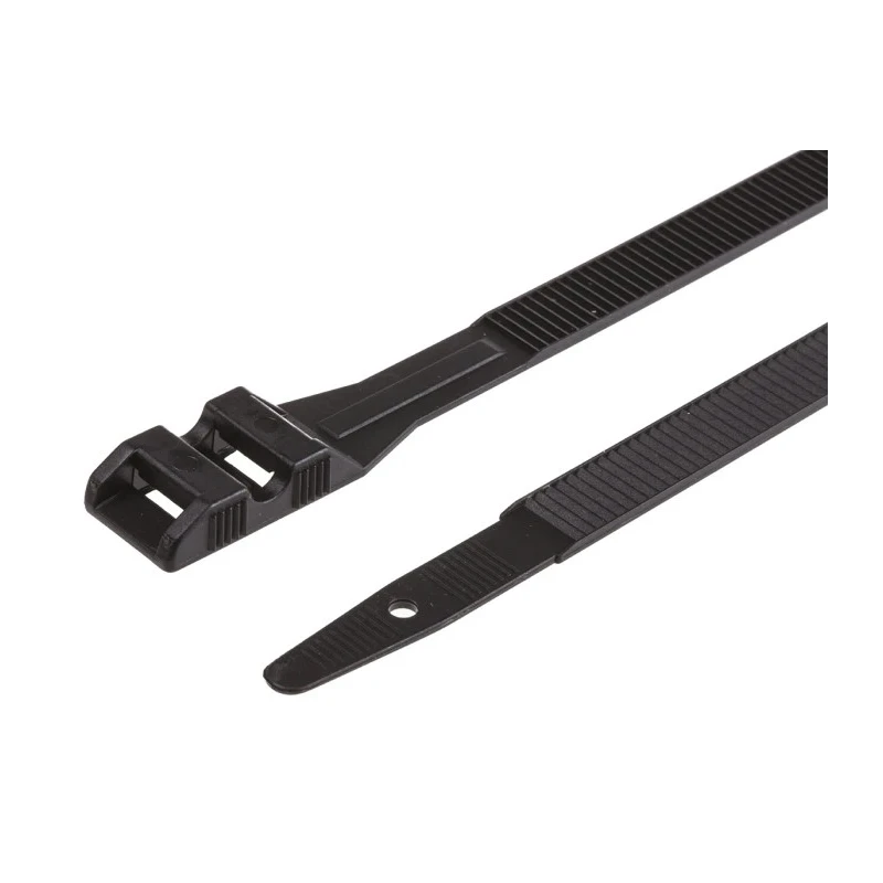 SES Sterling Cable Tie Black Polyamide 12, 355 mm Length x 9 mm Width, UV Resistant, SM12 Series 01890135010