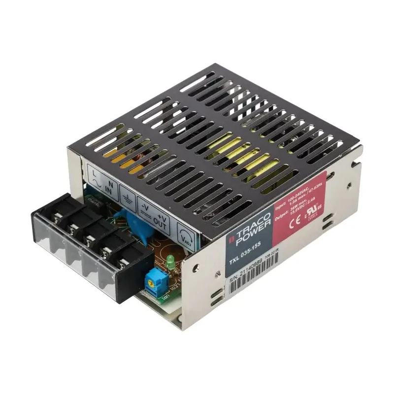 TRACOPOWER Switching Power Supply 15V DC, 35W, 85-264V AC Input, Chassis Mount TXL 035-15S