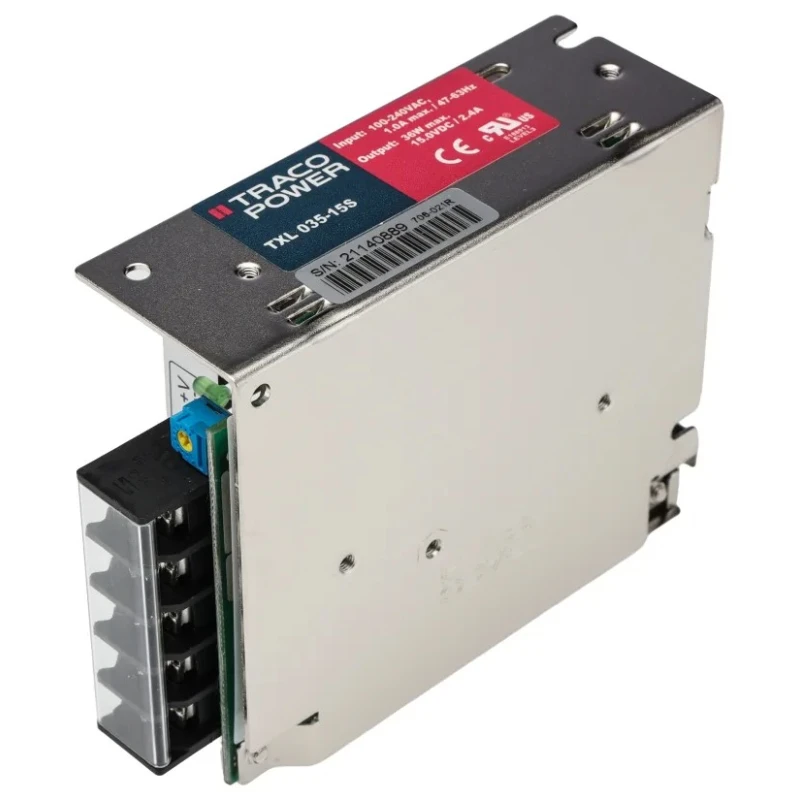 TRACOPOWER Switching Power Supply 15V DC, 35W, 85-264V AC Input, Chassis Mount TXL 035-15S
