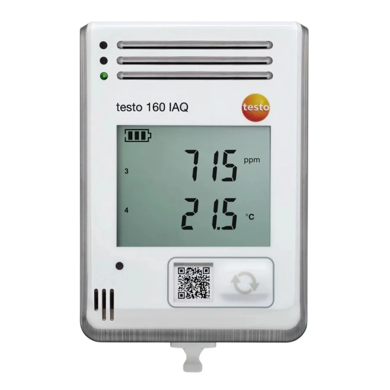 Testo 160 IAQ Data Logging Air Quality Meter Battery-Powered, 0-5000 ppm CO2, 0-100%RH, 0-50 °C, USB Communication 0572 2014