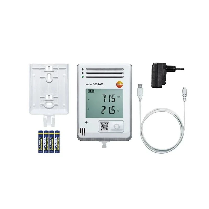 Testo 160 IAQ Data Logging Air Quality Meter Battery-Powered, 0-5000 ppm CO2, 0-100%RH, 0-50 °C, USB Communication 0572 2014